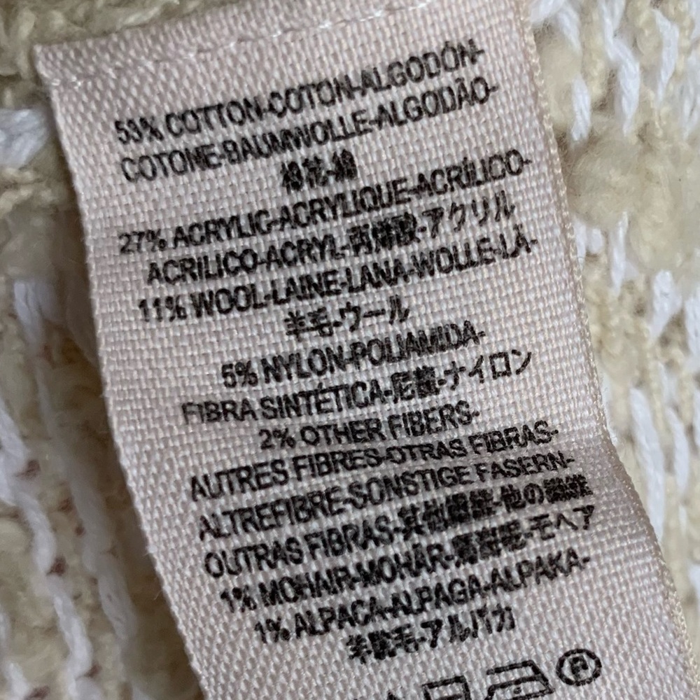 Free People Patchwork Cowl Neck Knit Pullover Sweater Small - Picture 6 of 7